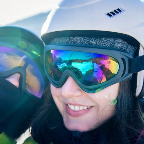 Comioke Lunettes De Ski Et Snowboard, Protection UV, Grand Champ De Vision, Lunettes De Snowboard, Lunettes De Ski Pour Homme Et Femme, Lunettes De Neige