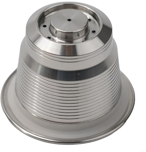 Sisinkal Cápsulas de café reutilizables de acero inoxidable 304 para máquinas, filtro de cápsulas de café, sistema de malla permanente, alternativa a las cápsulas desechables, color plateado (tipo