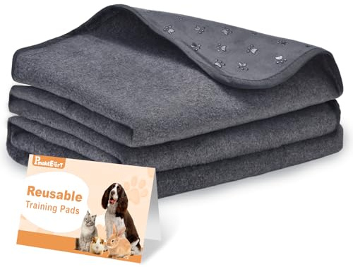 PmakeEorT Inkontinenzunterlage Waschbar, 2er Set 90x60 cm Hundedecke Wasserdicht PIPI Matten für Hunde, Welpen Unterlagen für Meerschweinchen, Hamster, Kaninchen