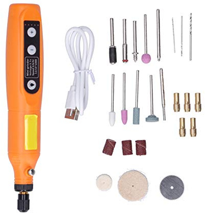 Kit de herramientas de grabado 5 regulación de velocidad de velocidad recargable grabador bolígrafo para bricolaje, metal, vidrio, plástico, madera