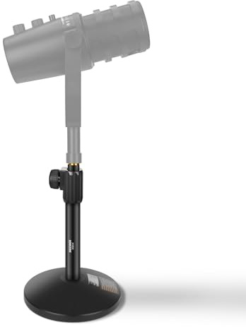 NEEWER Supporto Microfono da Tavolo, Asta Microfoni Scrivania Regolabile con Adattatore a Vite da 3/8 a 5/8 Compatibile con Blue Yeti Snowball HyperX QuadCast SoloCast Shure, Max 1,5kg, MS014