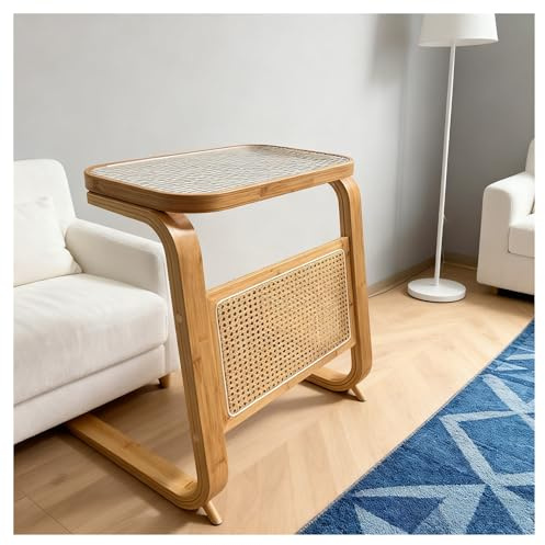 ZHZHXR Armario para Aspiradora Robot Mesas Auxiliares en Forma C Mueble de Almacenamiento Robot Aspirador para Sala Estar, Hogar, Oficina, Cambio Agua Fácil