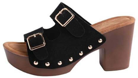Generisch Lana sintetica Memory Cuneo Cuneo Pantofole Casual Comode Scarpe, Nero , 40 EU