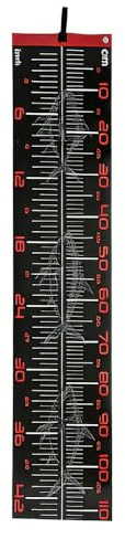 Rollup Measure Scale Fish Ruler, 110cm Wasserdicht Fisch Maßband, 8/13/25 cm Breite, Wickelbar PVC Fischlineal für Boote, Kajaks, Yachten und Outdoor-Angelzubehör