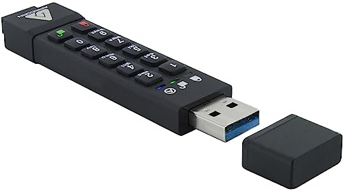 Apricorn Aegis Secure Key 3Z 64GB 256-bit AES XTS Hardware Encrypted FIPS 140-2 Level 3 Validated Secure USB 3.0 Flash Drive (ASK3Z-64GB), black