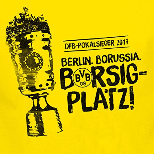 Borussia Dortmund BVB Stockfahne 60 x 90 zum DFB POKALSIEG Sticker Dortmund Forever, Fahne, Flagge, Hissfahne