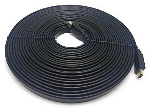 MainCore Flat HDMI to HDMI Cable - 10m, Ultra HD (4K) 3D Compatible + Ethernet/Gold-Plated