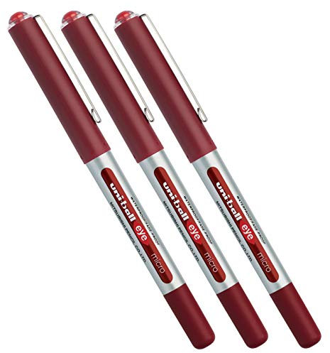 Mitsubishi Tintenroller Uni-Ball® Eye Micro Strich: ca. 0,2 mm (Rot | 3 Stück)