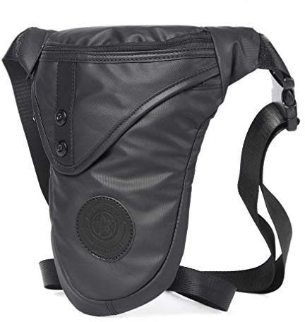 Nylon Drop Leg Bag für Herren Damen Motorrad Hüftgürtel Hüftgürtel Gürteltasche für Reisen Outdoor Camping taktisch Wandern Radfahren Crossbody Schultertasche, Schwarz