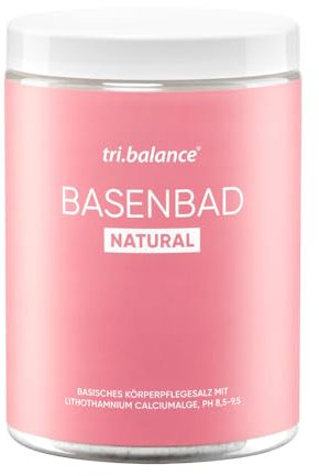 tri.balance Basenbad NATURAL 675 g – Körperpflegesalz, Badesalz I Natürliche marine Calciumalge zur basischen Hautpflege I pH-Wert 8,5-9,5