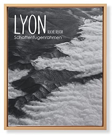 BIRAPA Lyon Keilrahmen für Canvas 40x60 cm in Buche, Rahmen für Leinwände, Leerrahmen für Leinwand, Schattenfugenrahmen für Keilrahmen, Leinwand Rahmen