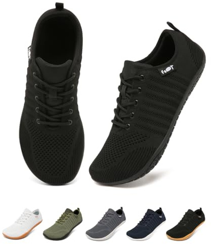 Merdoo Barefoot Shoes Unisex Scarpe a Piedi Nudi Minimalista Sneakers Antiscivolo per Camminare Correre e Sollevare Pesi Nero 39