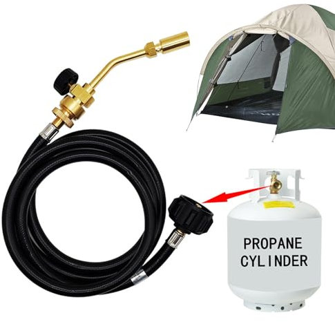 Torcia di Saldatura, Torcia di Saldatura con Tubo | Kit Torcia,Torcia a Fiamma a per saldare, Fai da Te, Controllo della Fiamma Regolabile, Torcia per Saldatura in Massiccio