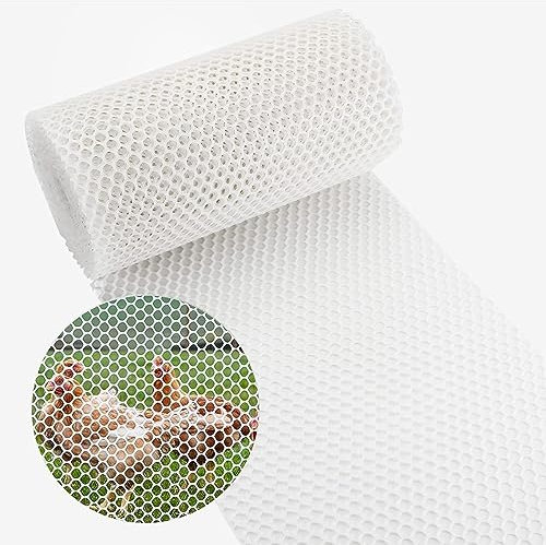 maebeacae 40 cm x 18 m Kunststoff-Hühner-Drahtzaun, Geflügelzaun, Gartennetz, Tier-Barriere-Zaun, Bau-Barriere-Netz, sechseckiger Zaun für Bauernhof, Rahmenhandwerk, Blumennetz, HG0772