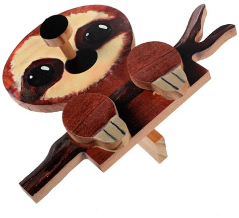 Cabilock Holz Brillenhalter in Tierform für Schreibtisch, Sloth Design