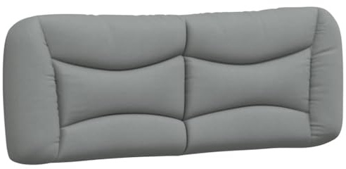 vidaXL Kopfteil-Kissen Hvar Hellgrau 140 cm Stoff