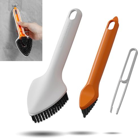 ZUOQIANG 3 in 1 Multifunctional Cleaning Brush, in 1 Detachable Tub Tile Shower Scrubber，Hard Bristle Crevice Cleaning Brush,Suitable for cleaning bathtubs, floor tile gaps, and glass mirrors.