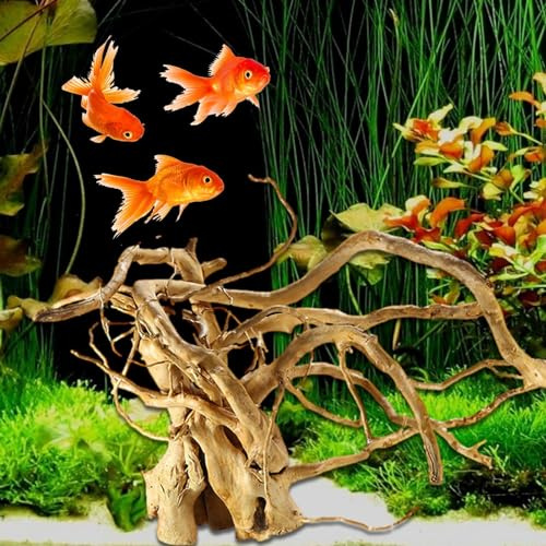 Djowyh Driftwood Turtle Shell Tree Root Driftwood for the Aquarium Tree Root Real Wood Finger Root Terrarium Decoration Aquarium Root for Aquariums, Ruftup