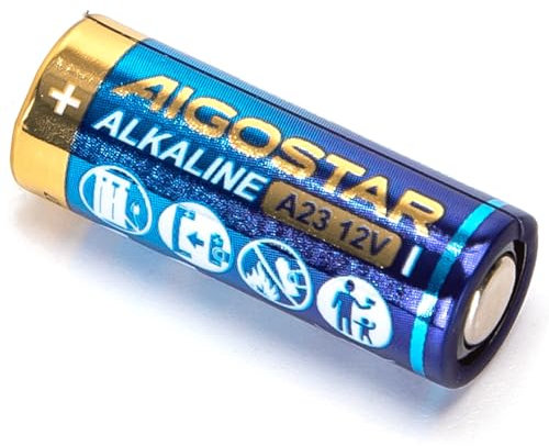 Pila alcalina 23 A, 12 V, 1 Unidad, Ideal para Dispositivos electrónicos, Controles remotos y Juguetes.
