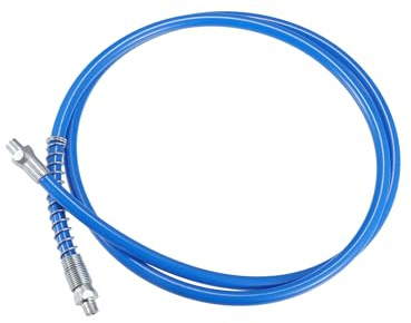 Motoforti 1Pc 59 Inch Universal 1/8 NPT Grease Gun Flex Hose - Trailer Flex Grease Hose Extension Non-Slip - Metal Blue Long-lasting