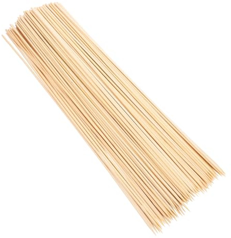 HIAKDOFT Bastoncini Di Bambù Per Barbecue Spiedini Di Bambù Per Carne 50 Cm 100 Pezzi Per Grigliate All’aperto Matrimoni Feste Punta Affilata Corpo Liscio Sicuri e Resistenti
