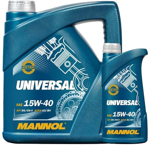 1x5L+1x1L=6L Mannol Universal 15W-40 Motoröl | MN7405-5, Motoröl