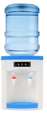Dispensador de agua eléctrico, 5 L, 550 W, fuente de agua fría caliente, dispensador de agua fría, con asiento extraíble y bandeja de goteo, para escritorios, mesitas de noche, mesas de centro, hogar