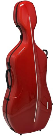 GEWA Celloetui AIR 3.9 kg rot/schwarz Made in Germany extrem bruchsicher, beste Insolationseigenschaften