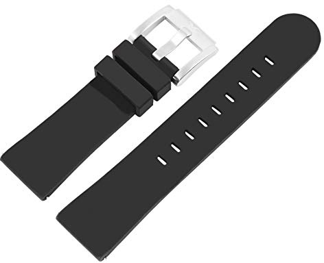 TW Steel Marc Coblen Silicone Watch Strap 22 mm, Colour Black SB RRP £49