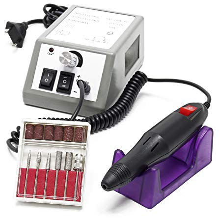 Kit Ponceuse électrique pour ongles Lime Prothésiste ongulaire 6 Embouts Manucure Pédicure Soins