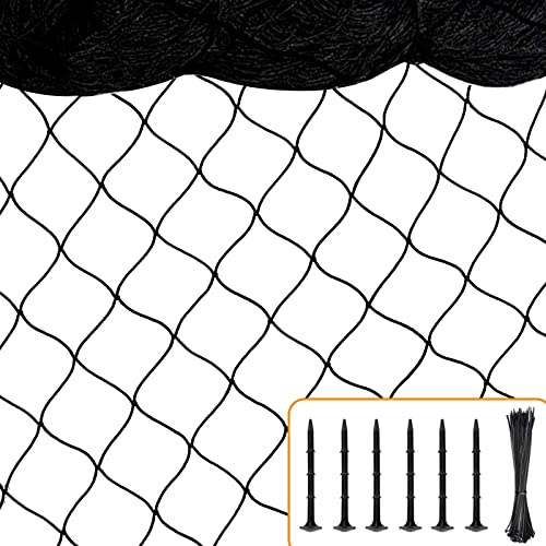 BSTPCOO Vogelnetz 6,1 x 15,7 m mit 6,1 cm quadratischem Netz, Vogelnetz für Hühnerstall, Dach, Geflügelnetz, Robustes Nylon-Netz für Garten, Falkennetz für Hühnerlauf, Volierennetz, Obstbaumnetz