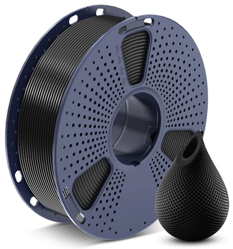 SUNLU PETG Filamento 1,75 mm, minore allungamento, buona adesione degli strati, elevata resistenza Filamento per stampante 3D 1,75 ± 0,02 mm, bobina da 1 kg (2,2 lb), PETG nero