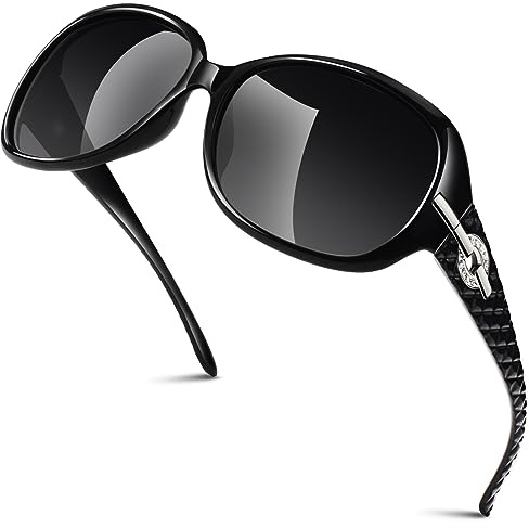 GQUEEN Oversized Polarised Sunglasses Womens Ladies UV400 Protection Vintage Fashion Trendy Sunglasses