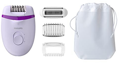 Philips Bre275/30 Satinelle Essential Epilatore Elettrico Compatto, 4 Accessori, 23.9 x 12.6 x 3.7 cm; 340 grammi