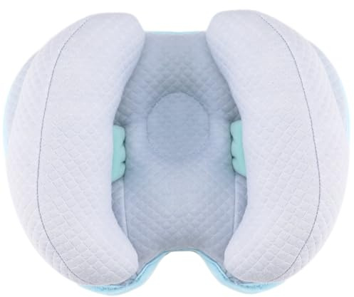 KAKIBLIN Almohada de apoyo para la cabeza del bebé, almohada de cuello 2 en 1 para bebé, almohadas de viaje para cochecito, para recién nacidos, almohadas de apoyo ajustables para la cabeza para niños