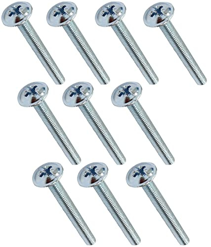 AERZETIX - C44746 - Lot de 10 vis pour poignées de meubles - à tête large bombée - Ø4x35mm - en acier zingué - à empreinte pozidriv - bricolage - rénovation - décoration