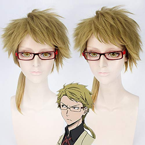 Halloween Moda Festa di Natale Dress Up Parrucca Bungou Cane randagio Kunikida Unico Marrone Scuro Cos Parrucca Alzata