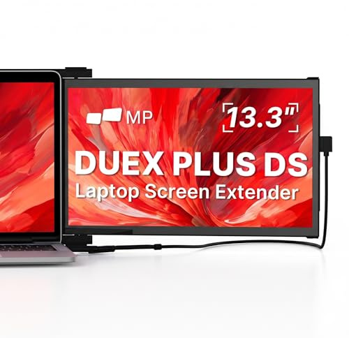 Mobile Pixels - Duex Max (Grey) - Portable Laptop Monitor, 13.3'' Full HD IPS Display, Compatible with Windows/Mac/Chromebook, Lightweight and Easy to Use - Experience Unmatched Productivity