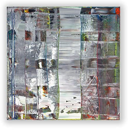 RHSH Gerhard Richter Gemälde Leinwandbilder,Kunstdruck Poster und Drucke auf Leinwand.Berühmte Leinwand Wandkunst Bilder(abstraktes Bild) 20x20cm8 x8 Rahmenlos