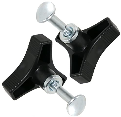 Spares2go Rasenmähergriff, Flügelmutter, kompatibel mit Qualcast-Stange, Ersatzteil, Rasenmäher M8, 8 mm, gebogener Kopf