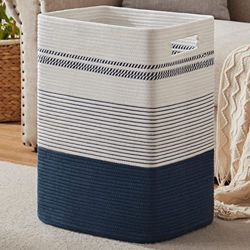 SIXDOVE Laundry Basket, Large Woven Rope Tall Laundry Basket with Handles, Decorative Storage Basket for Clothes and Blankets in Living room, Bedroom