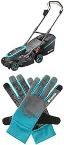 Akku-Rasenmäher PowerMax 37/36V P4A ohne Akku: 37 cm Schnittbreite(14638-55) + Gardena Garten- und Pflegehandschuh 7/S: Gartenhandschuhe für anspruchsvolle Garten- und Pflanzarbeiten(11500-20)