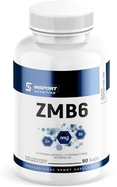 ZMA + Vitamine B6 – 90 Gélules | Complexe Minéral avec Magnésium, Zinc et B6, Formule Équilibrée pour Complémentation Quotidienne – Insport Nutrition