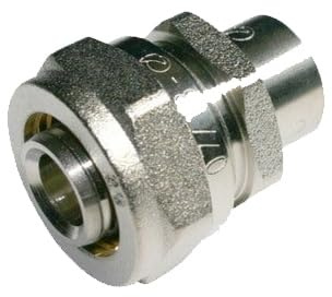 Suinga Adaptateur cuivre 18mm-20mm pour tube multicouche de compression 20mm, pas besoin de machine à presser, gris.