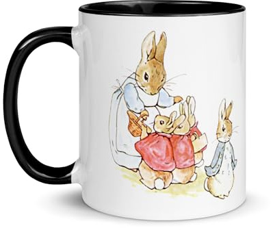 Chatcripant Mug Pierre Lapin 325 ml – Tasse Beatrix Potter – Mug Illustration Vintage – Tasse Enfant – Cadeau Original – Café Thé Céramique (Pierre Lapin)