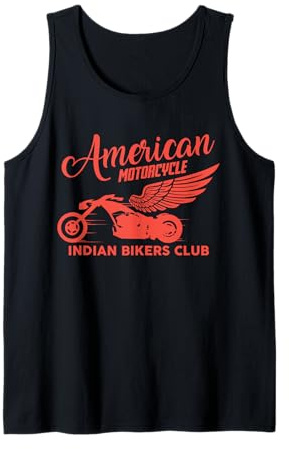 Vintage American Motorcycle Indian Bikers Old Club Tank Top