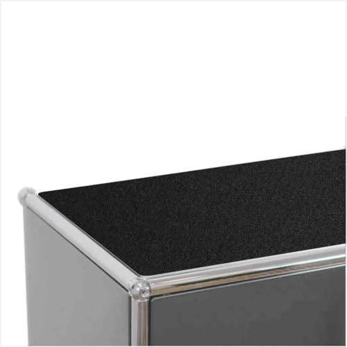 Eco - Cuscino in feltro adatto per mobili USM Haller con base antiscivolo (nero, 33,5 x 33,5 cm)