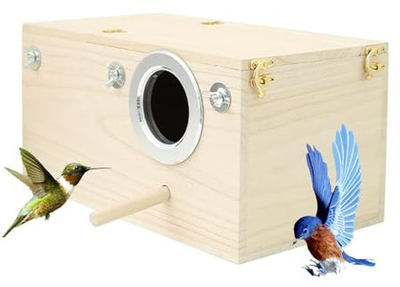 Husoiuy Papageien Brutkasten | Sittich Nistkasten Vogelhaus | Wellensittich Zuchtbox - Sitzstangenständer Für Sittiche, Vogelkäfighaus, Paarungsbox Für Turteltauben