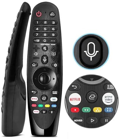Mando Compatible con LG Magic Remote AN-MR20GA / AKB75855501 – Control por Voz y Función Puntero – Repuesto para Smart TV LG 2020 Serie CX, Bx, GX, ZX, Nano y UN