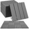tectake® Set Baldosas Jardín Exterior con 4 Tablones Aspecto Madera, Suelo Terraza Exterior Resistente, Suelo para Jardín con Base de Rejilla y Drenaje, Antideslizante - Juego de 11 Gris